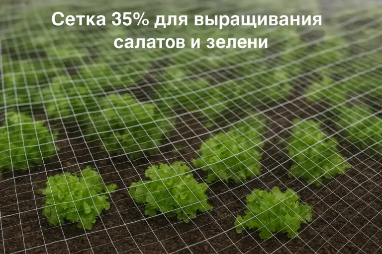 Сетка 35% для выращивания салатов и зелени