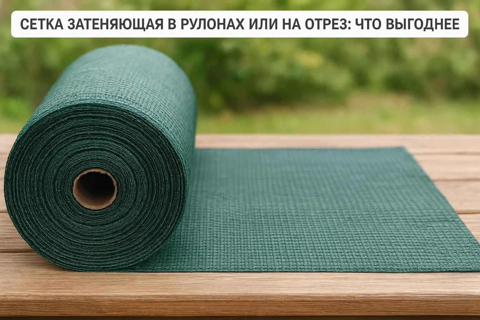 Сетка затеняющая в рулонах или на отрез: что выгоднее